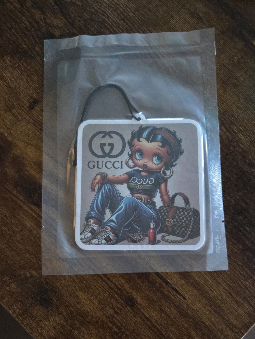 Gucci Brown, Black & White Betty Boop Graphic Air Freshener
